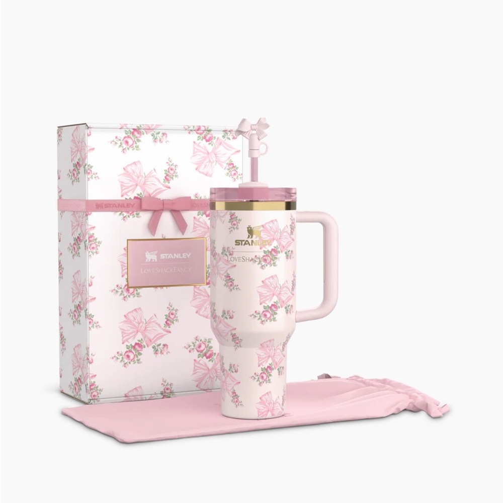 Stanley Pink Floral Tumbler Gift Set